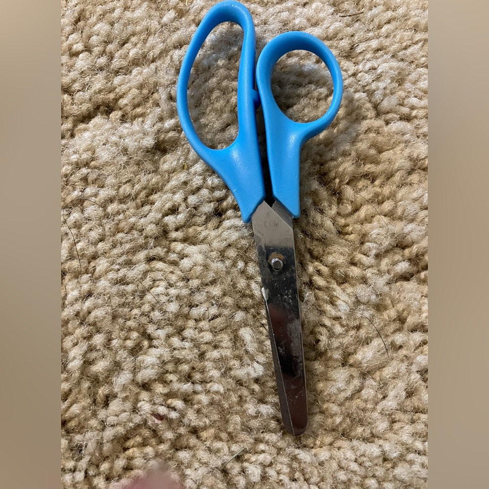 Light Blue Stainless Steel Kids Scissors